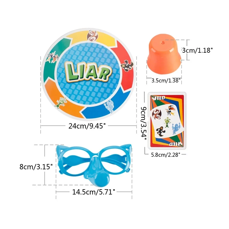 Funny Novelty Entertainment Tricky Desktop Game Liar Fibber Game Hilarious Noses & Glasses Puzzle Game 6