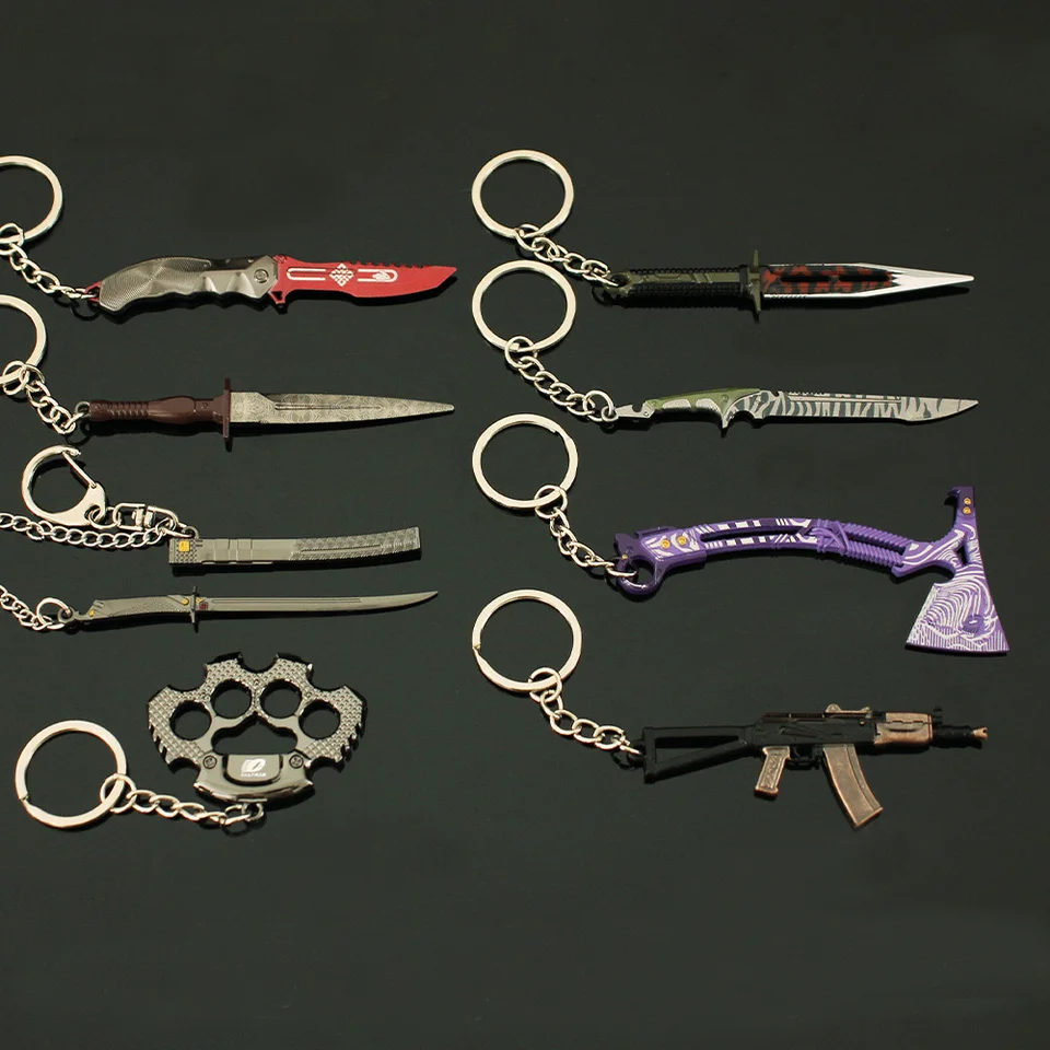 4-9cm Arena Breakout T88 Sniper Rifle Pendant Keychain for Men