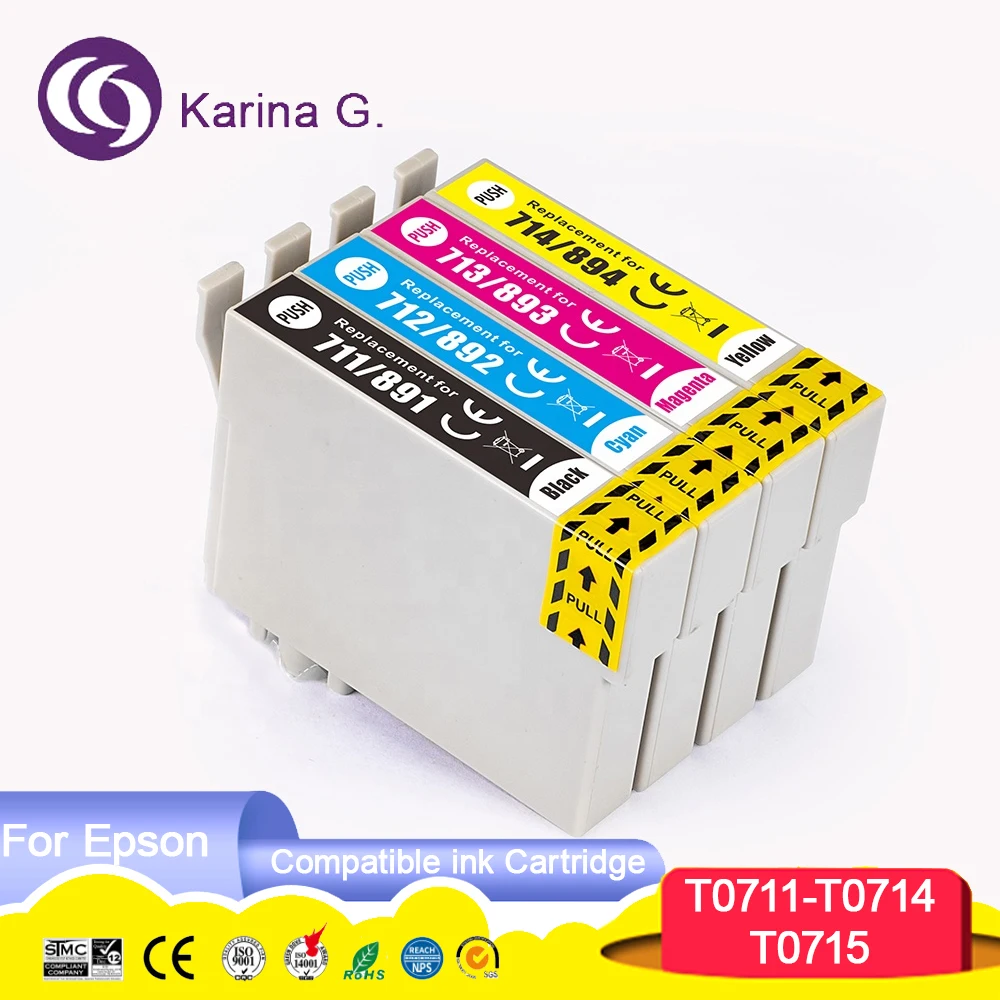 Compatible Ink T0711 to T0714 T0715 For Stylus D78 D92 D120 DX4000 SX209 DX4450