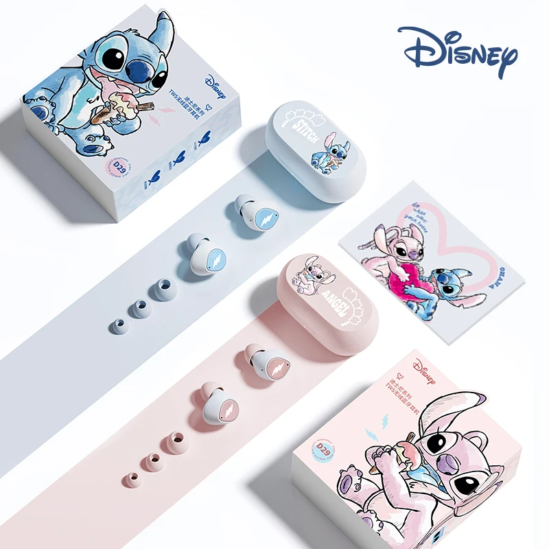 Disney Lilo & Stitch Angel 5.3 Fones de Ouvido sem Fio Bluetooth D29 Stereo hd Chamada Headconjunto Toque Inteligente Fone de Ouvido Longa Resistência - Image 2