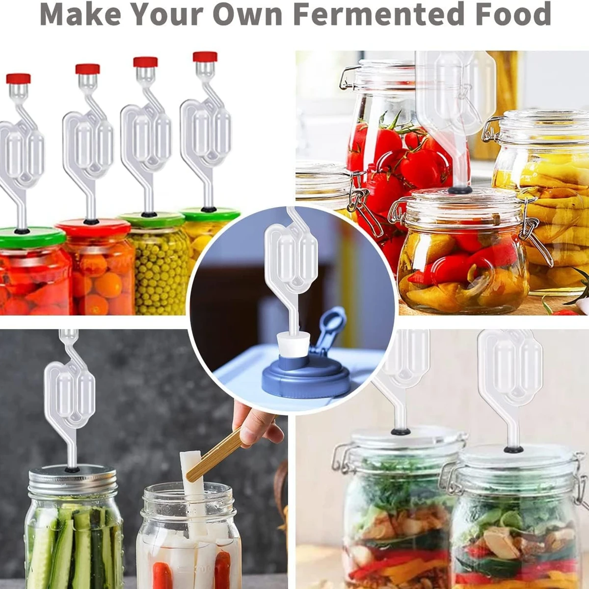 Bubble Airlocks Airlocks for Fermenting Airlock Ferment for Brewing Beer Wine Homebrew Fermentation with Silicone Stoppers