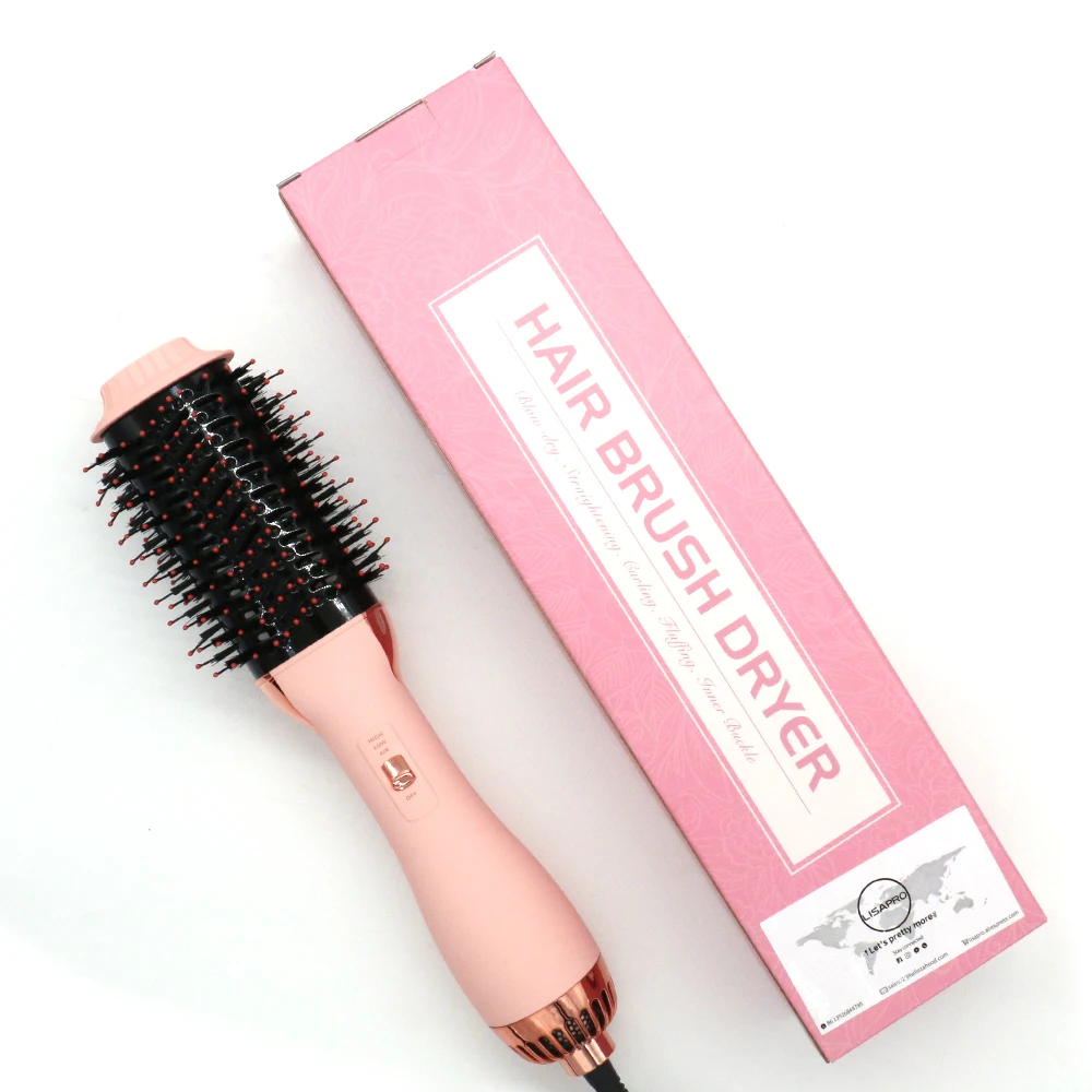 LISAPRO szczotka na gorące powietrze 2.0 jednokiefowa szczotka do suszarki do włosów i szczotka do prostowania włosów zwiększająca objętość włosów profesjonalna damska szczotka do suszarki do włosów - AliExpress 66