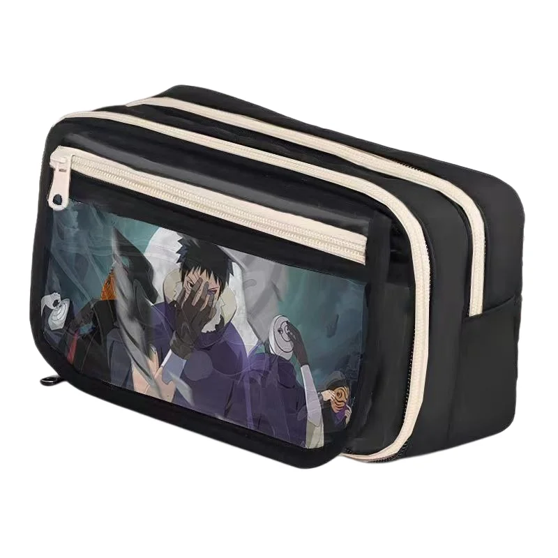Sleek & Stylish Naruto Uzumaki Anime Pencil Case - Large-Capacity, Multi-Layered, Portable Design