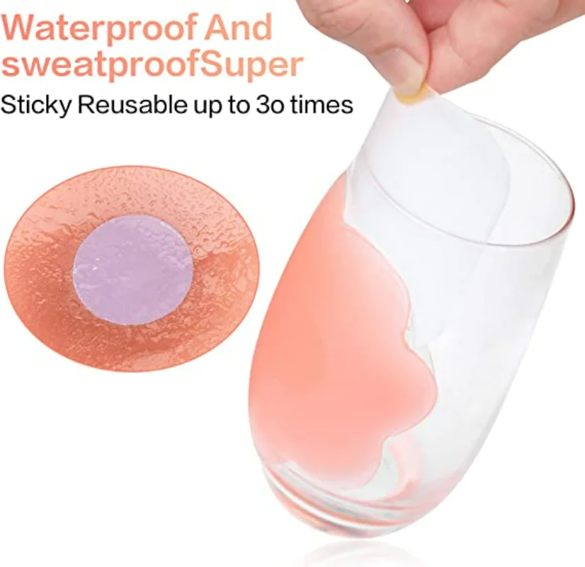 Silicone Nipple Cover Reusable Women Breast Petals Invisible Bra Pasties Adhesive Bra Pads Sticker Patch With Box