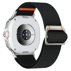 Stretchy Nylon Sport Loop Strap for Smartwatches - Breathable Wristband Bracelet (Black)