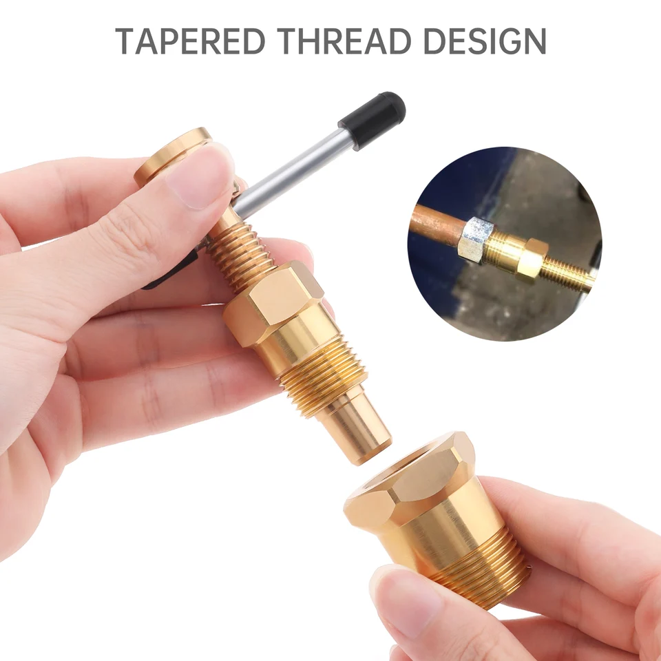VKALTUL Pipe Olive Remover Puller Tool Easy Removal Without Damage, Olive Puller Ferrule Puller, Compression Sleeve Puller Suitable For Brass Olive Pipes With Diameters Of 1/2in & 3/4in