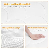 Матрас с карманным пружинным сердечником 180×200×22 см — 7-зонный матрас с комфортной пеной и устойчивой опорой H4 — изображение 3