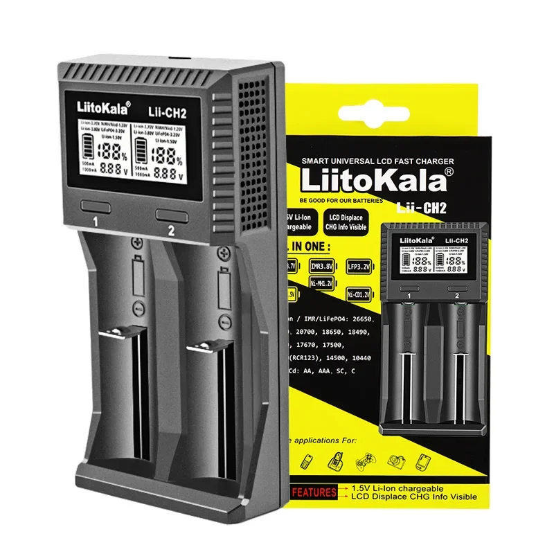 Caricabatterie Intelligente LiItoKala Lii-CH2 per Batterie Ricaricabili agli Ioni di Litio AA AAA da 1.5V - Image 2