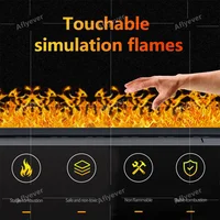 Современный 3d паровой камин с дистанционным управлением, электрический камин, бесшумный водяной туман, электрическое украшение, распылительный камин — изображение 3