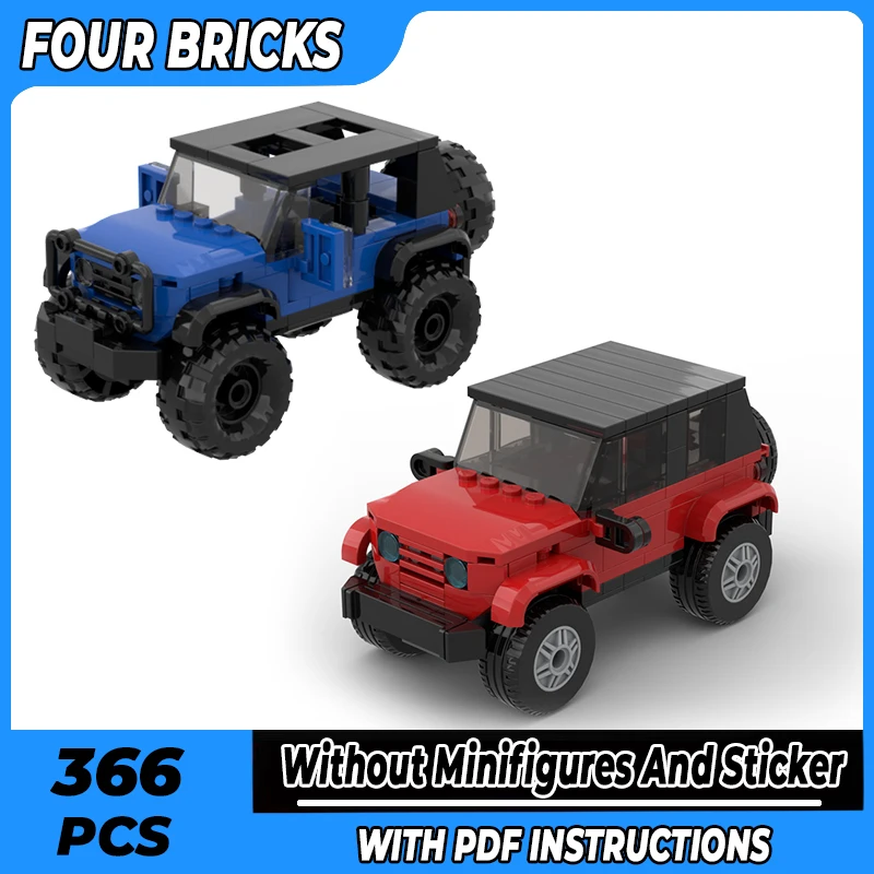 

Модель городского автомобиля Moc, строительные блоки 4x4, высококлассные модульные блоки для внедорожников, Подарочные рождественские игрушки, наборы для сборки «сделай сам»