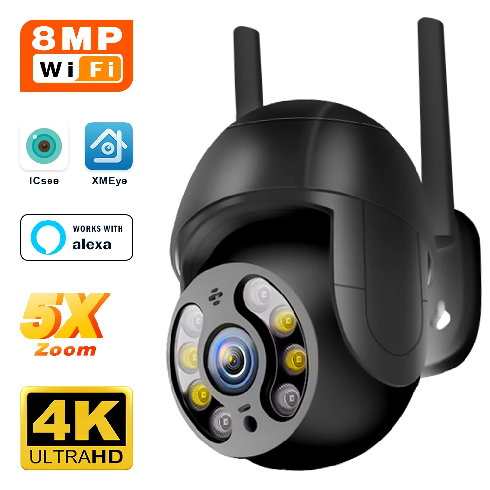 8Mp 4K Ip Wifi Kamera Automatikus Nyomon Követése Ptz Fényképezőgép ...