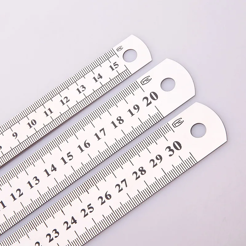 Metal Ruler Stainless Steel Straight Ruler 15/20/30cm Student Rulers Precision Double Sided Measuring Tool for Woodworking Draw stainless steel ruler ruler set rotatable ruler folding ruler drawing ruler quilting ruler metal ruler straight ruler curve ruler cats paw ruler plastic ruler viewfinder ruler triangle ruler