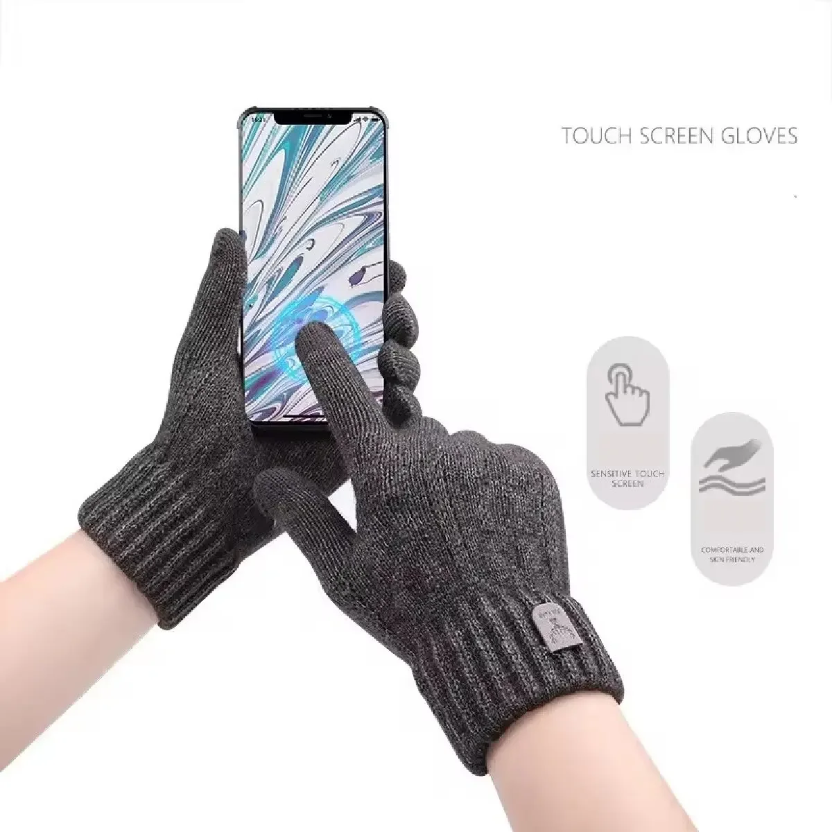 Winter Touchscreen Knitted Gloves 2
