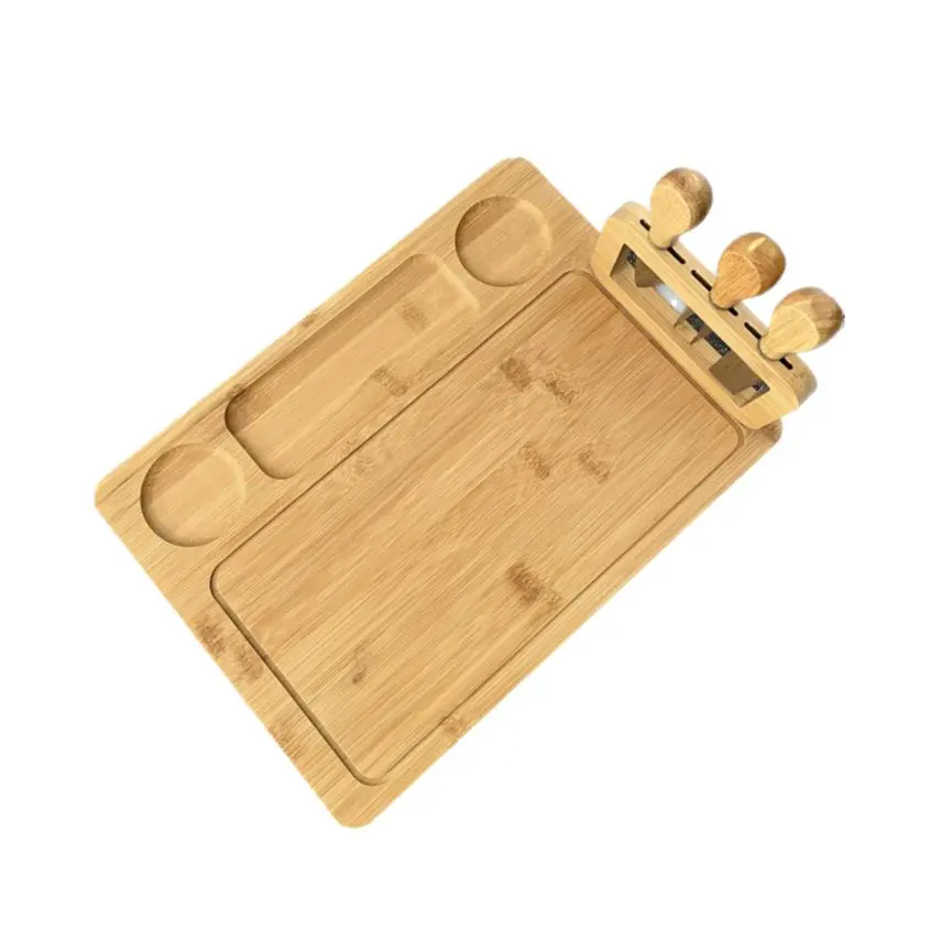 Christmas Cutting Board with Knife Set of 3