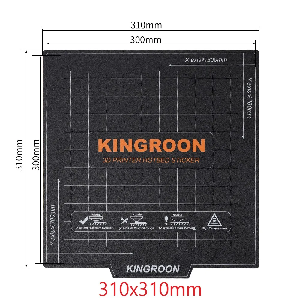 KINGROON Flexibles magnetisches Heizbett 180 x 180/235 x 235 mm 3D-Drucker-Heißbettlaken A+B weiche Magnet-Bauplatte für KP3S KP5L Ender 3 – Detail 9