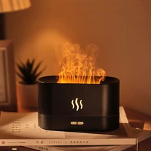 

2022Flame Air Humidifier Lamp Wireless 180ml Warm Flame Aromatic Diffuser Diffuser Essential Oil Humidifier Aromatherapy Machine