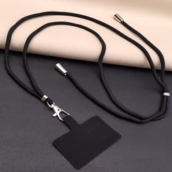 Adjustable Crossbody Phone Lanyard Necklace with Safety Clip (Black)