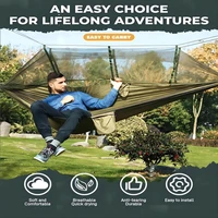 Portable Outdoor Camping Leisure Double Mosquito Net Hammocks  Garden Travel Tourist Nature Hike Sleeping Hanging Hammock Swing 4