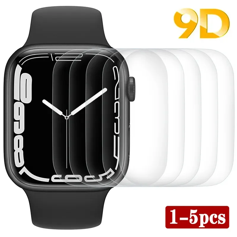 Screen Protector for Apple Watch 38 40 41 42 44 45mm Hydrogel Protective Film for Apple Watch 7 6 5 4 3 2 HD Film for iWatch SE