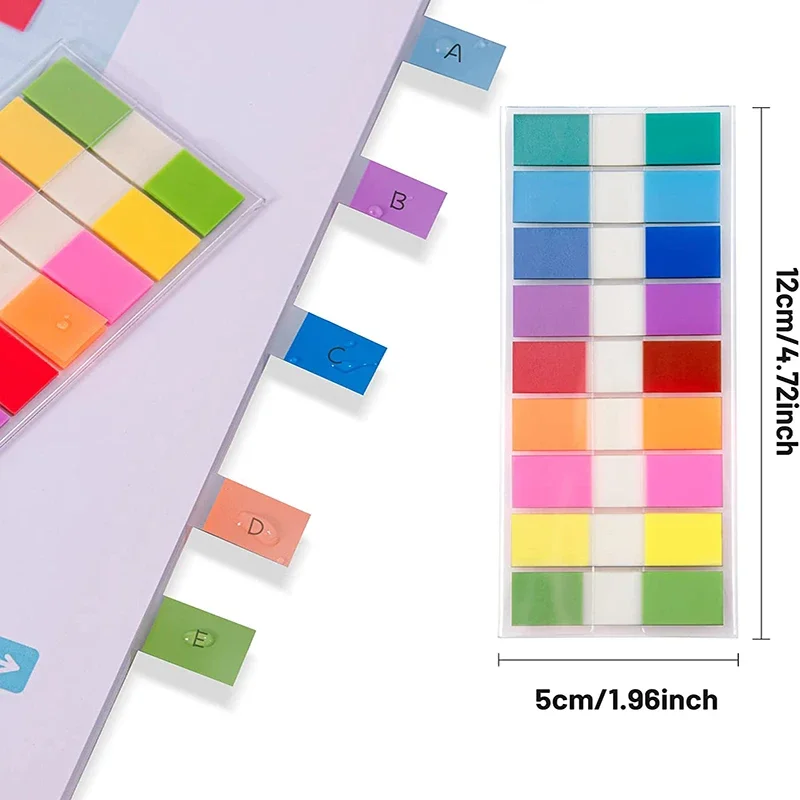 100-180sheets Transparent Sticky Notes Page Markers Book Tabs Index Sticky Notes Bookmarks Memo Pad Notepad Stickers Stationery - 3