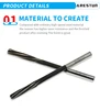 HSS Machining Tool Spiral Flute Reamer Cobalt Cutting H7 Straight Shank Diameter 2mm-16mm for Metal Steel Aluminum Hole Drill 3