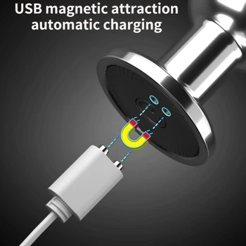 Metal Anal Vibrators Butt Plug Vibrator Wireless Remote Male Prostate Massager Adult Sex Toys for Men Woman Gay Erotic Toys 3