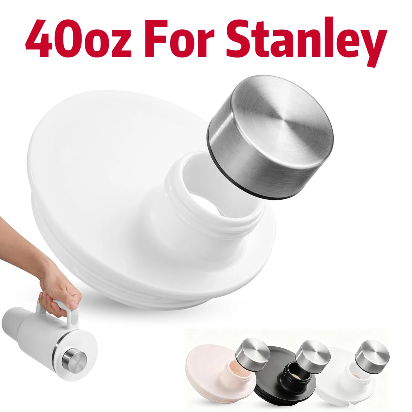 2 Pack Detachable ProTour Lid With Stanley, For Stanley Lids 40 Oz Leakproof, 40oz Flip Straw - View #9