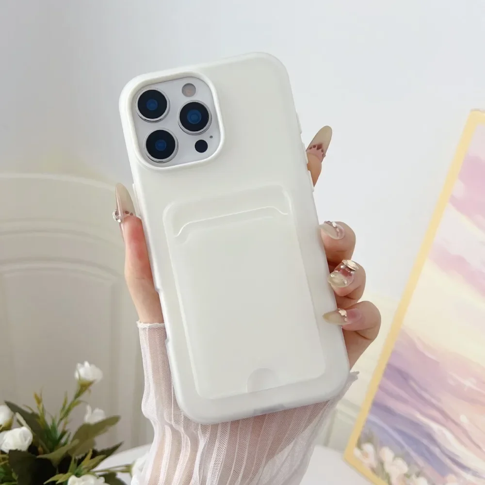 Vibrant Candy Color Wallet Phone Case with Card Holder and Shockproof Protection