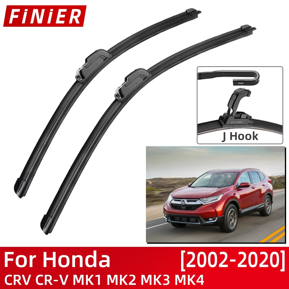 

Щетки стеклоочистителя переднего стекла для Honda CRV Φ 1995-2020, Аксессуары для автомобилей, U-образные J-образные крючки 2020 2019 2018