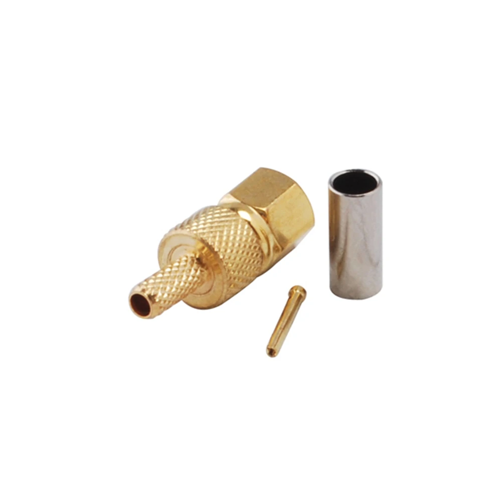 SMC Male Crimp RF Coaxial Connectors for RG174 Cable