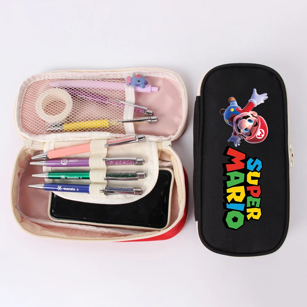 

Super Mario Multi-Ccolor Pencil Bag Colorful Pencil Bag Men And Women Students Coin Purse Large Capacity Zipper Pencil Case