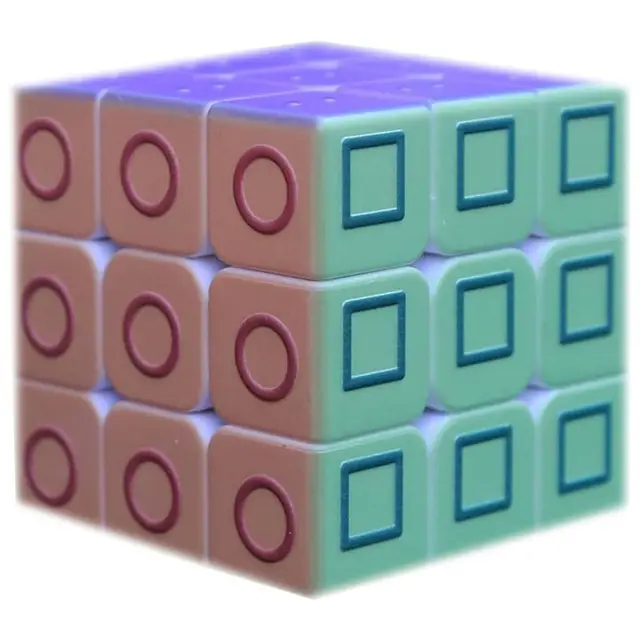 3x3x3 3D Blind Speed Cube Puzzle Relief Geometric Figure Magic Cube Puzzle Fingerprint Effect Games Educational IQ Item 4