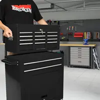 High Capacity Rolling Tool Box with Wheels,Rolling Tool Chest with Drawer,Tool Box on 4 Wheels with Lock, Tool Storage 2