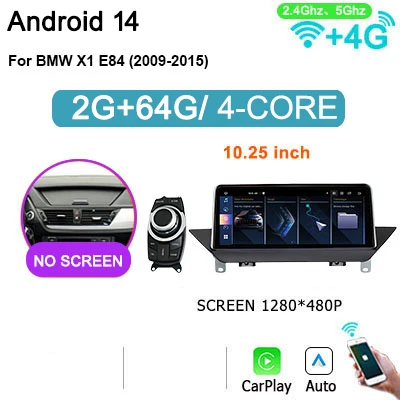 Android 12 Autoradio 10.25 Zoll Für BMW X1 E84 2009-2015 - Mit CarPlay, Android Auto & 4G