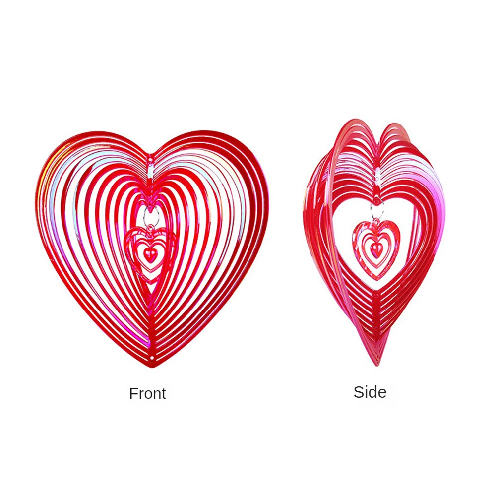 

Wind-turned Gardening Wind Chimes Orchard Strong Reflective Bird Repellent Heart-shaped Decorations Wind Chime Balcony