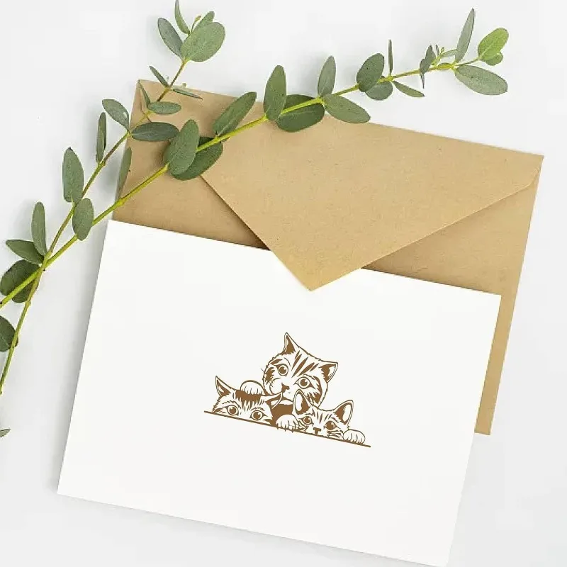 GLOBLELAND Zwarte kat siliconen stempel kattenrand transparante stempel cartoon dier kompas duidelijke stempels voor kaarten maken DIY scrapbooking knutselen