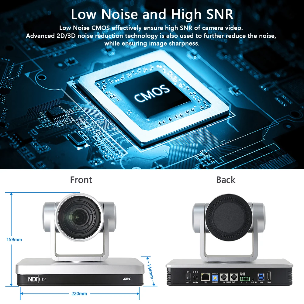 SPROLINK 곱하기 출력 라이브 스트리밍 방송 Doom 화상 회의 카메라 12x 줌 4K 웹캠 SDI USB3.0 PTZ NDI UHD 카메라