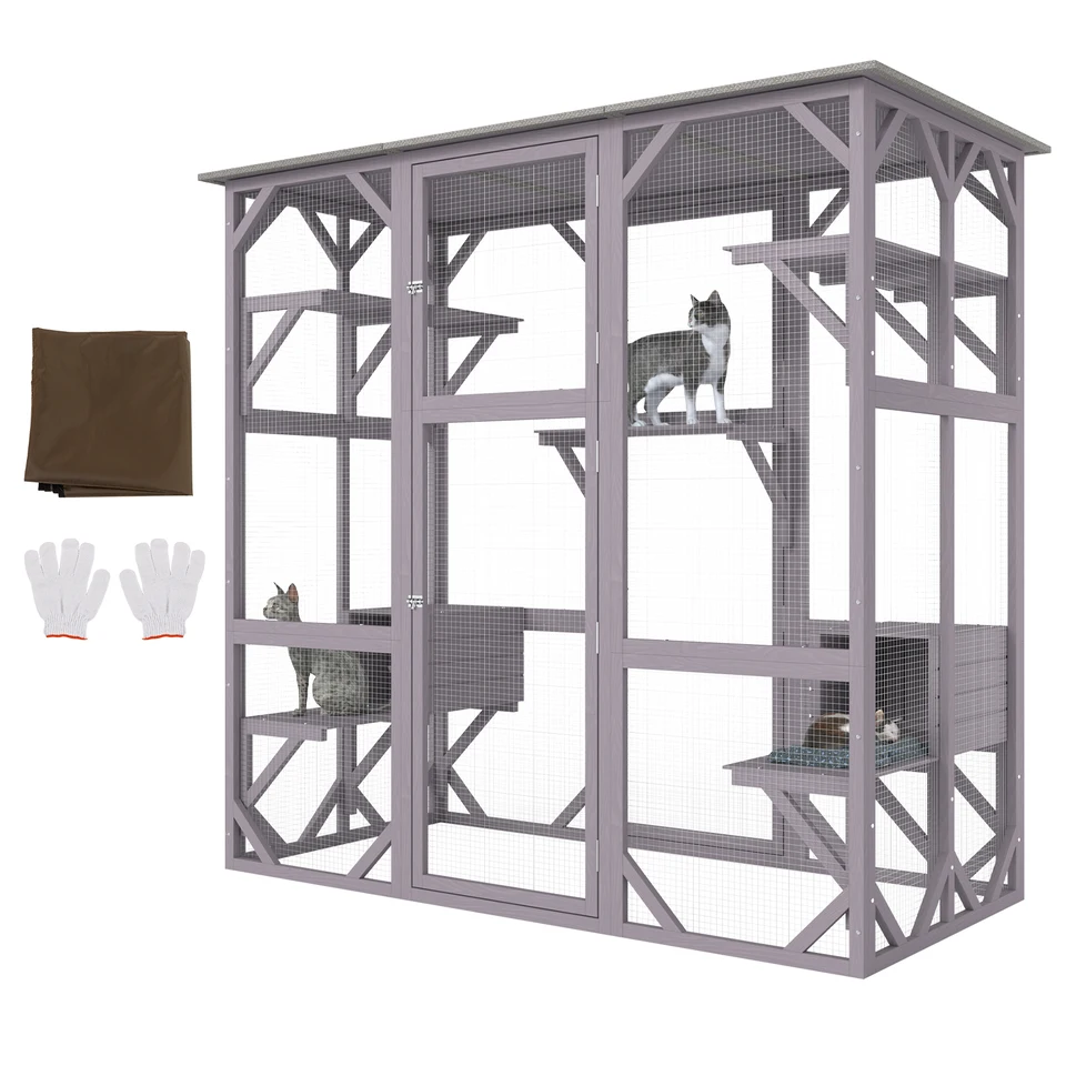Elegant 7-Tier Large Cat House Outdoor Catio