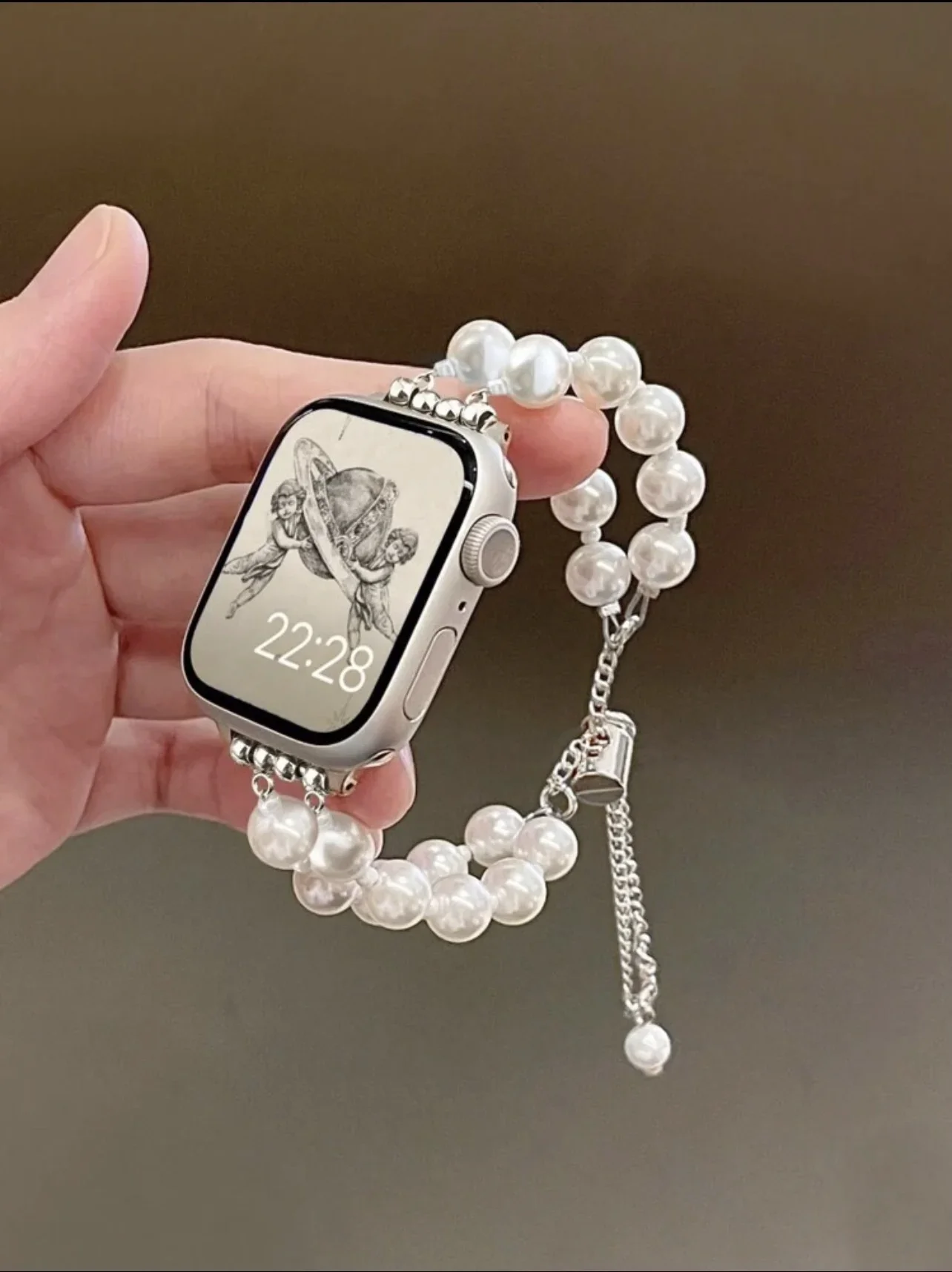 Elegant Adjustable Beaded Link Strap