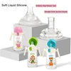 10oz Clamshell Baby Feeding Bottle Silicone Straw Spill-Proof Leak-Resistant Toddler Training Drinking Water Sippy Cup 5
