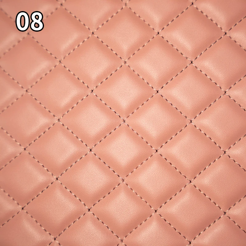 Premium Quilted Faux Leather Fabric with Thick Sponge Padding for Upholstery and DIY Projects