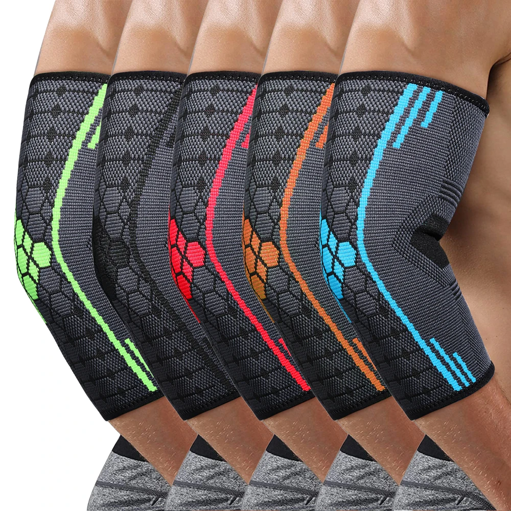 Elbow Brace Elbow Pads 1pcs Elbow Brace Compression Support Elbow Sleeve Pad for Tendonitis Tennis Basketball Volleyball Protector Reduce Pain