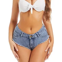 Sexy Hot Girl Denim Shorts Ultra-Short Washed Denim Slimming Pants Casual Streetwear Cool Summer Shorts - Image 3