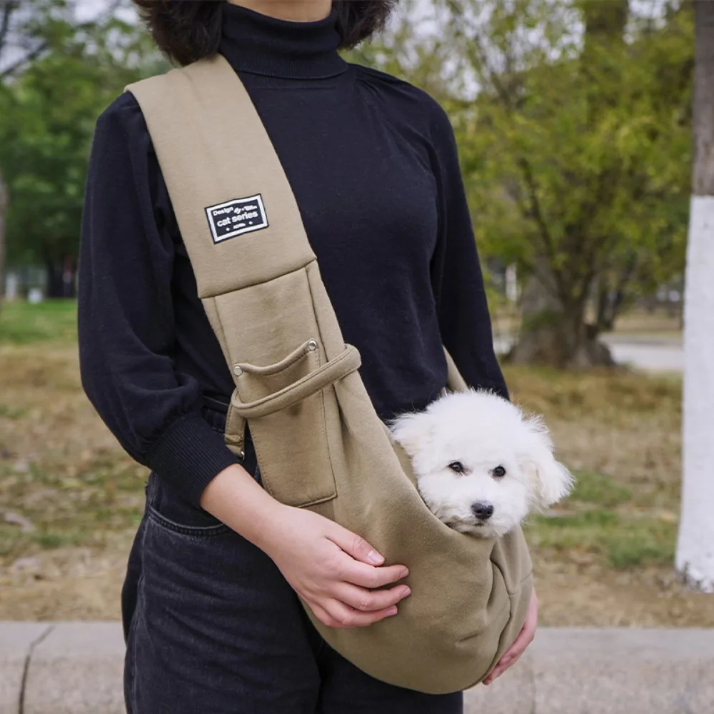 Pet Crossbody Shoulder Cat Puppy Sling Carrier Bag Pet Crossbody Shoulder Bag Outdoor Travel Portable Carry Supplies
