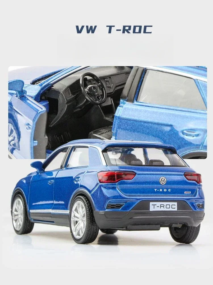 1:36 VOLKSWAGEN T-ROC SUV Alloy Model Toy Car 11.6cm Diecast Pull Back Metal Collection Children Toys Gift 4