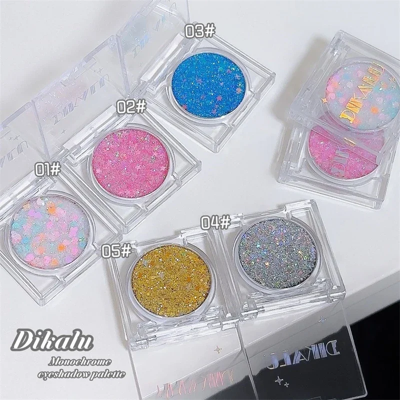 Shiny Heart Sequin Glitter Gel Silver Eyeshadow Cream Blue Pink Gold Star Nail Loose Sequins Glue Halloween Body Face Eye Makeup 6