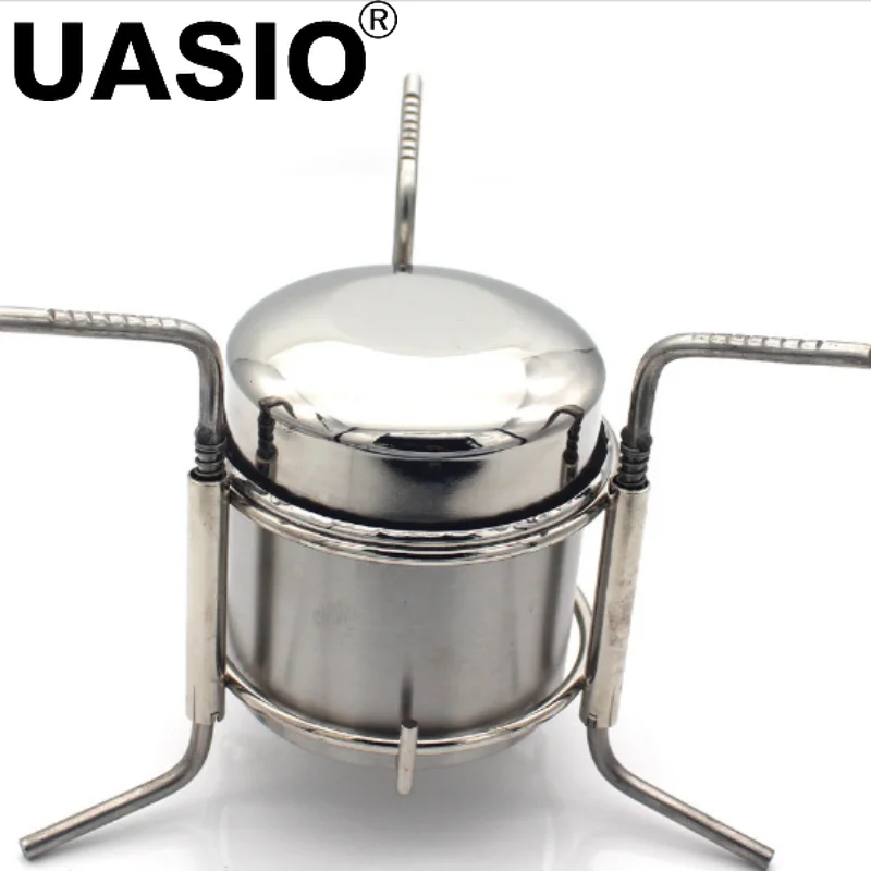 Camping Picnic Stove Alcohol Stove Camping Furnace Outdoor Stainless Steel Liquid Alcohol Stove Portable Liquid Burner  Pot Bowl