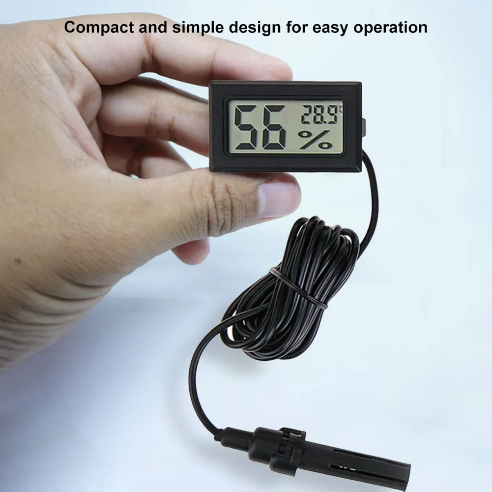 Digital Thermometer Hygrometer Temperature and Humidity Meter for Reptile Incubator Aquarium Poultry