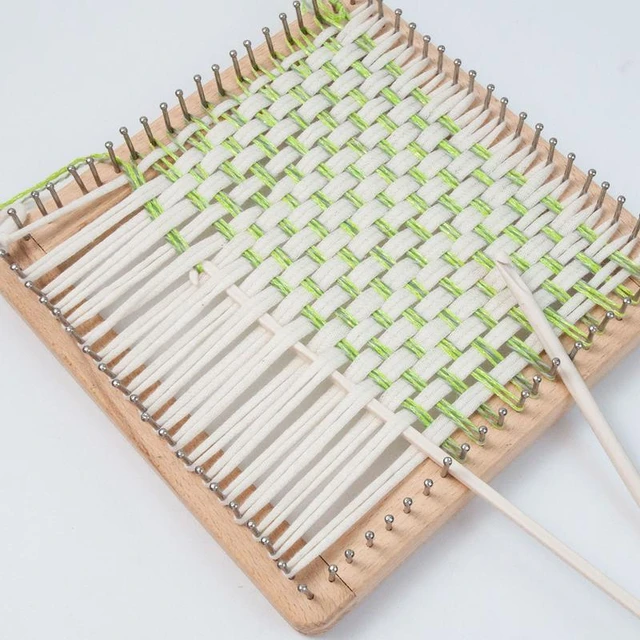 Ergonomic Wood Loom Knitting Hook for long hours of loom knitting.