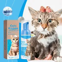 Flea Shampoo For Cats No Rinse Quick-Drying Cat Shampoo Licking Safe Dry Shampoo 60ml Gentle Foam Shampoo For Cats Deep 4